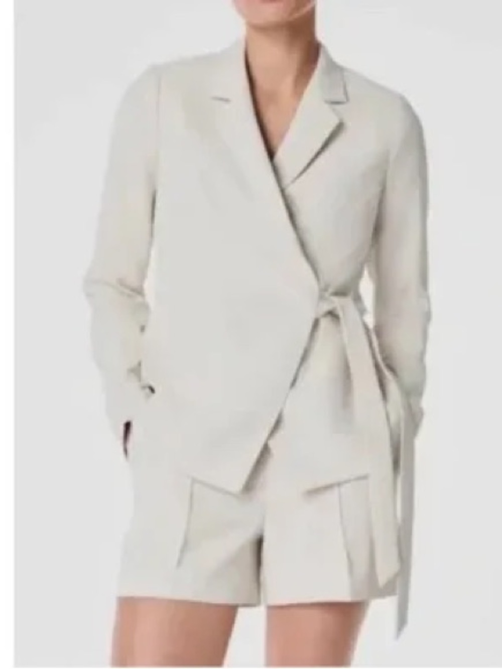SPANX Opacity Crepe Wrap Blazer 2X Parchment - Picture 1 of 6